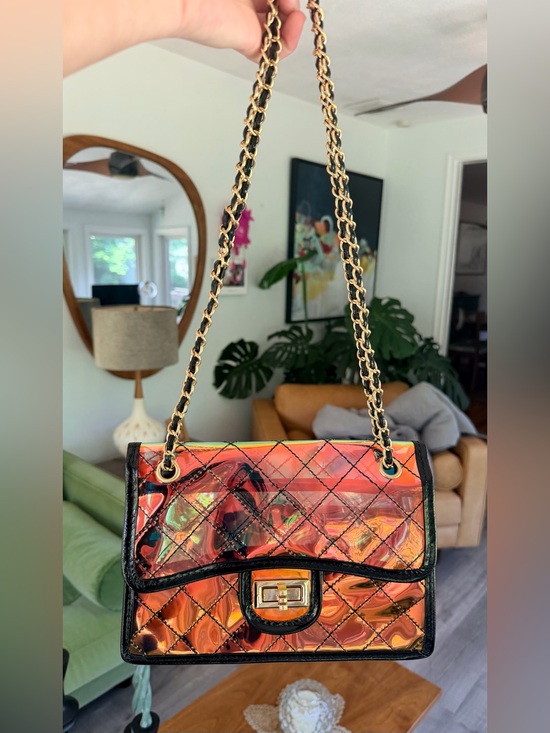Source Unknown Handbags - FULL SET NEW in Box Iridescent & Black Handbag with Gold Hardware
